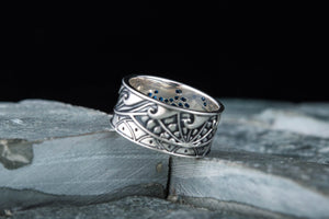 Ring with CZ Sterling Silver Fashion Handmade Jewelry - vikingworkshop