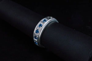 Ring with Cubic Zirconia Gem Sterling Silver Unique Fashion Jewelry - vikingworkshop