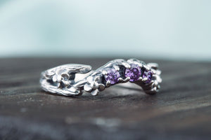 Fashion Ring with CZ Sterling Silver Handmade Jewelry - vikingworkshop