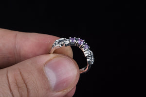 Fashion Ring with CZ Sterling Silver Handmade Jewelry - vikingworkshop