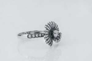 Сhamomile Ring with Gem, 925 Silver - vikingworkshop