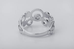 Oxygen Bubbles Ring, Rhodium Plated 925 Silver - vikingworkshop