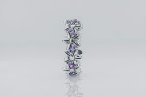 Flower Ring with Gems - vikingworkshop