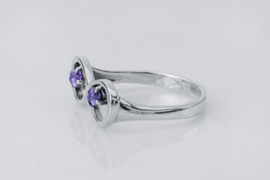 Sunglasses Ring with Purple Gems - vikingworkshop