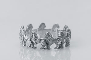 Lion Ring 925 Silver - vikingworkshop