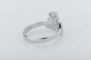 Wave Crest Ring with Gem, 925 silver - vikingworkshop