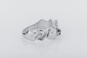 Sea Wave Foam Ring with Gem, 925 silver - vikingworkshop