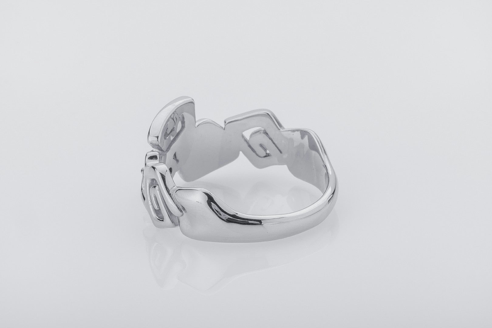 Sea Wave Foam Ring with Gem, 925 silver - vikingworkshop