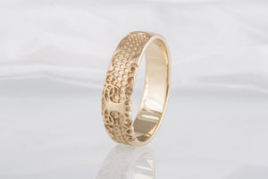 14K Gold Yggdrasil Symbol Ring Viking Jewelry - vikingworkshop