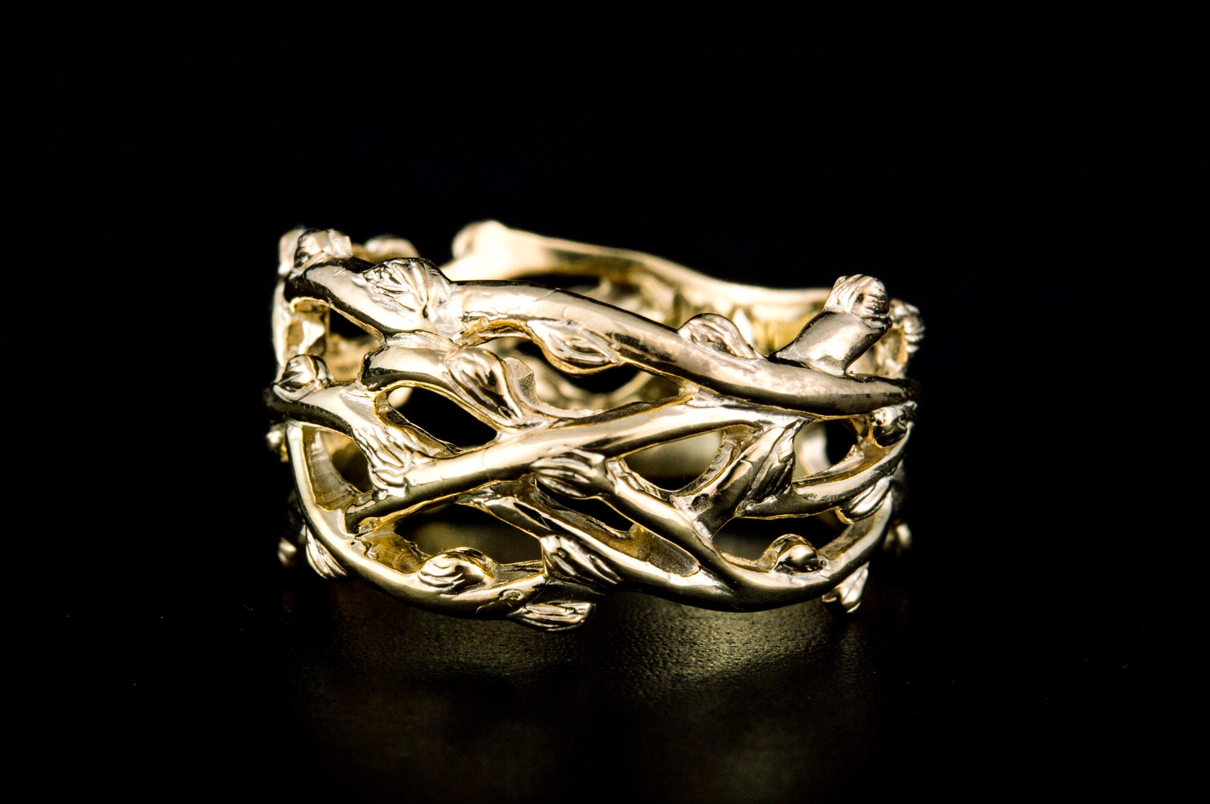 14K Gold Plexus Branches Ring Norse Jewelry