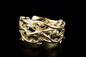 14K Gold Plexus Branches Ring Norse Jewelry - vikingworkshop