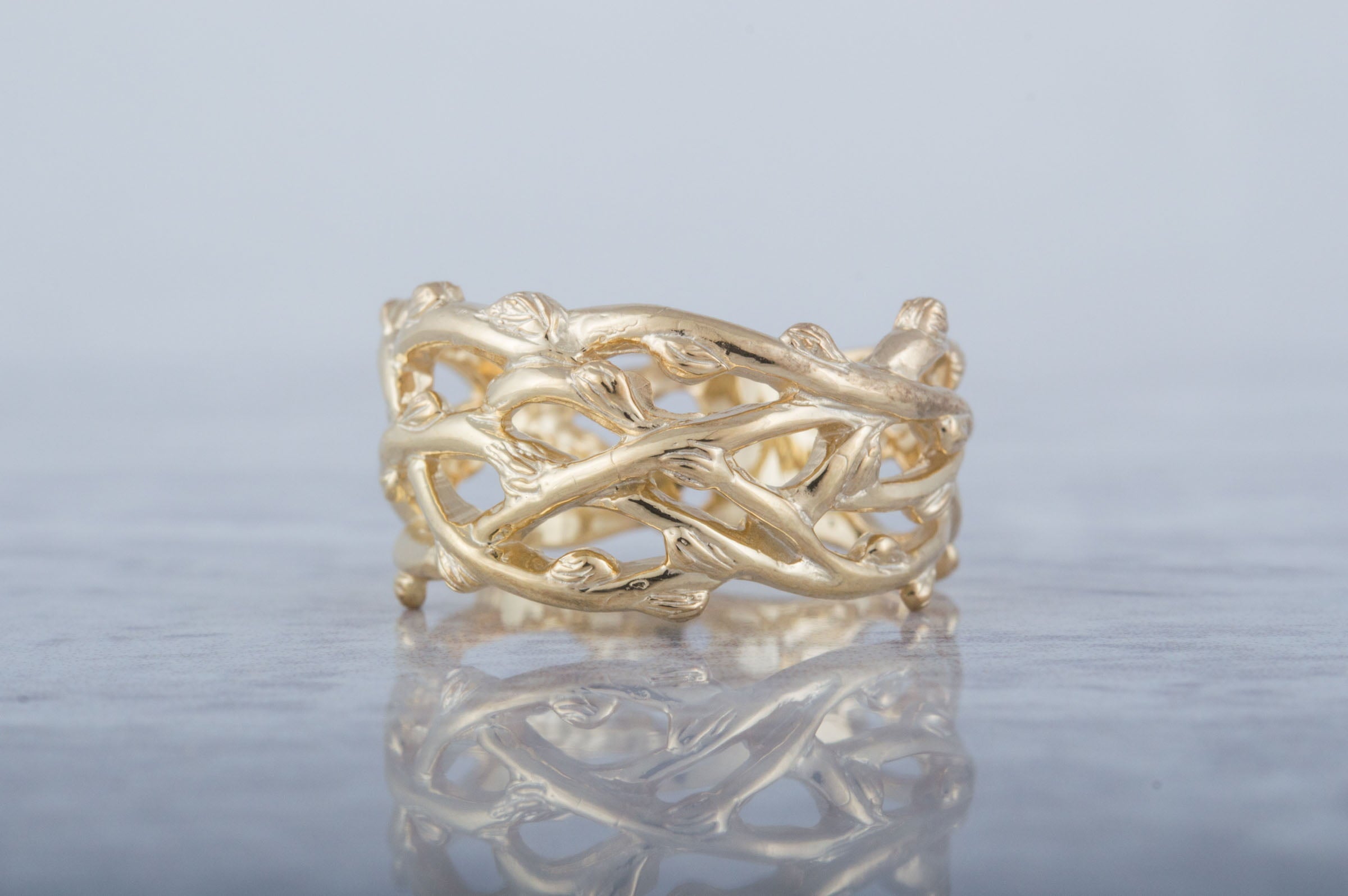 14K Gold Plexus Branches Ring Norse Jewelry