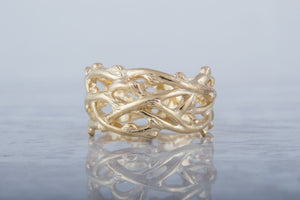 14K Gold Plexus Branches Ring Norse Jewelry - vikingworkshop