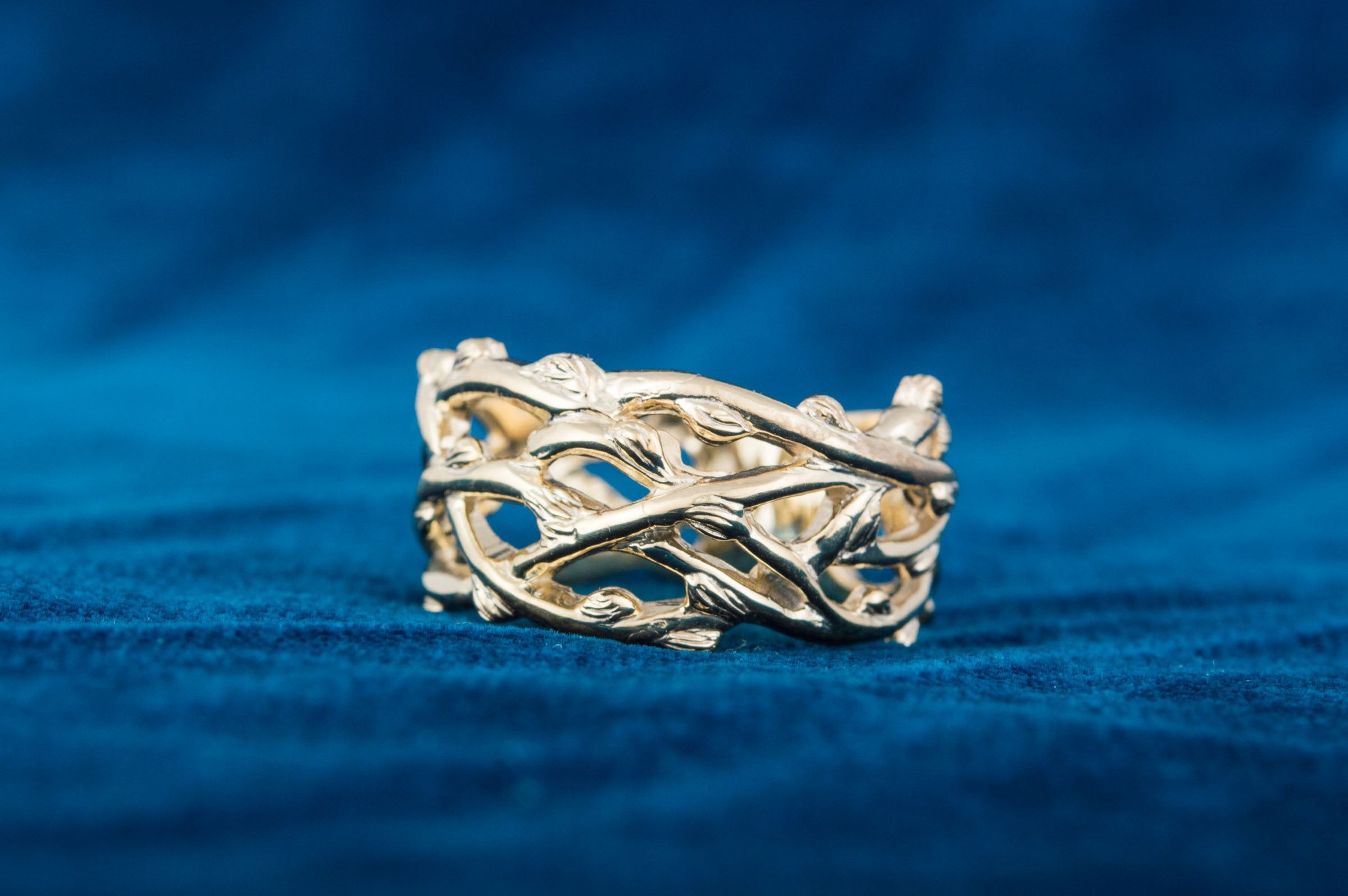 14K Gold Plexus Branches Ring Norse Jewelry - vikingworkshop