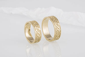 Ornament Ring Gold Handcrafted Jewelry - vikingworkshop