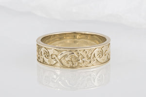 Ornament Ring Gold Handcrafted Jewelry - vikingworkshop