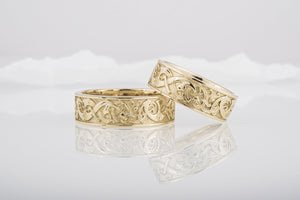 Ornament Ring Gold Handcrafted Jewelry - vikingworkshop