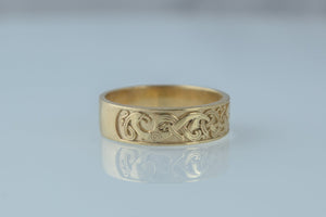 Ornament Ring Gold Handcrafted Jewelry - vikingworkshop