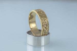 Ornament Ring Gold Handcrafted Jewelry - vikingworkshop