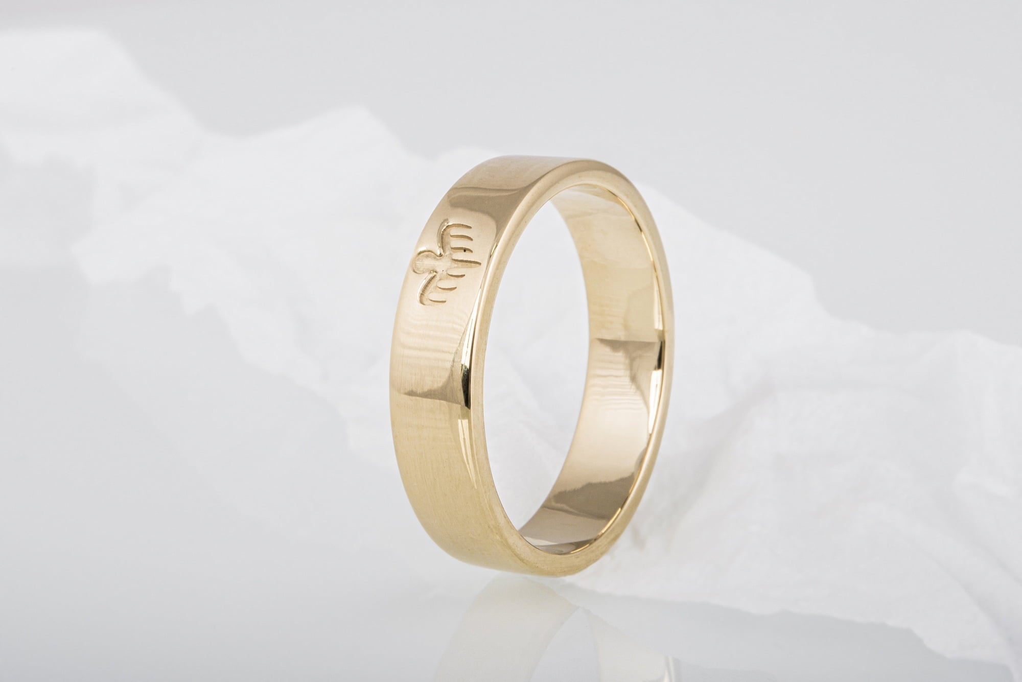 Spectre Ring Gold Unique Jewelry - vikingworkshop