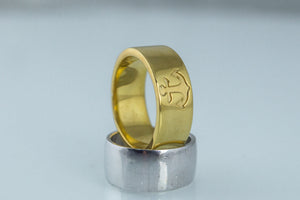 Anchor Symbol Ring Gold Handmade Jewelry - vikingworkshop