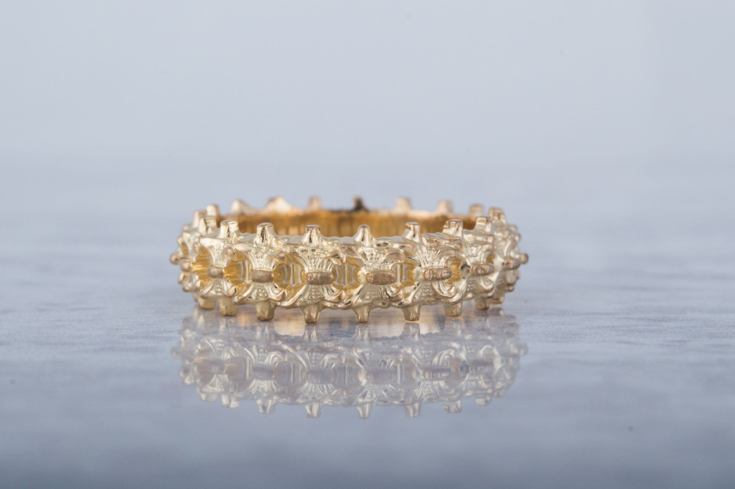 14K Gold Spine Ring Viking Workshop Jewelry