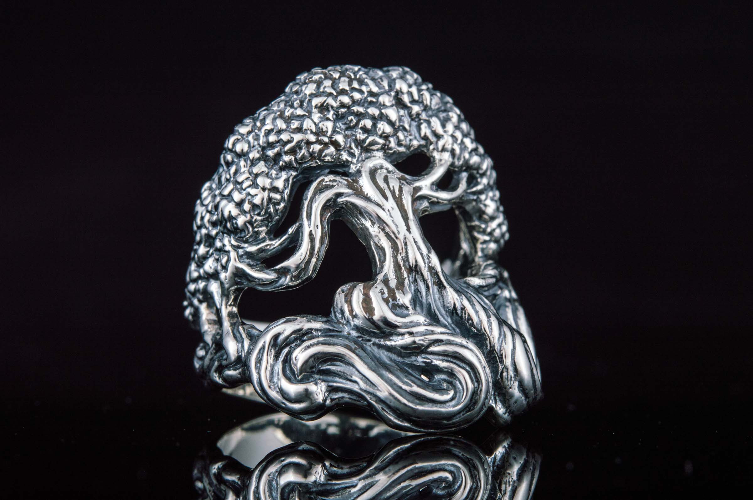 Yggdrasil World Tree Sterling Silver Viking Ring - vikingworkshop