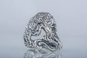 Yggdrasil World Tree Sterling Silver Viking Ring - vikingworkshop