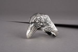 Raven Sterling Silver Viking Ring - vikingworkshop