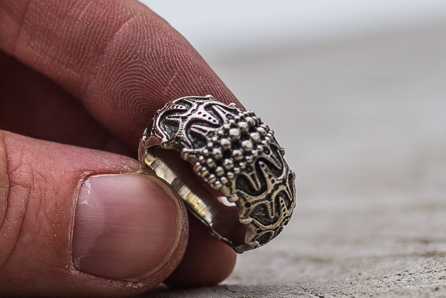 Draupnir Sterling Silver Viking Ring - vikingworkshop