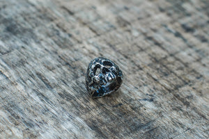 Skull Sterling Silver Unique Ring Biker Jewelry - vikingworkshop