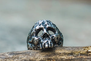 Skull Sterling Silver Unique Ring Biker Jewelry - vikingworkshop