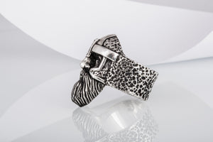 Odin Allfather Sterling Silver Unique Viking Ring Norse Jewelry - vikingworkshop