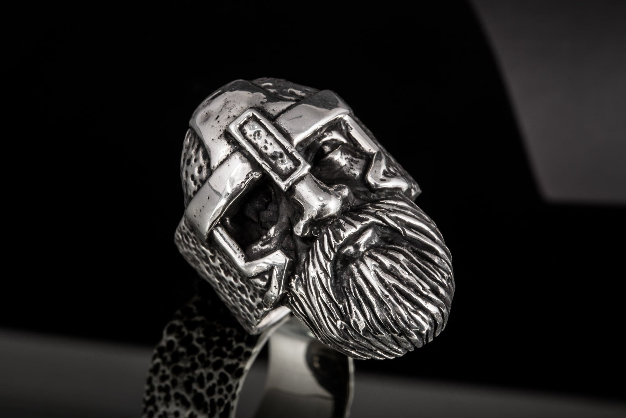 Odin Allfather Sterling Silver Unique Viking Ring Norse Jewelry - vikingworkshop