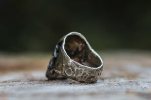 Bearded Skull Sterling Silver Unique Ring Biker Jewelry - vikingworkshop