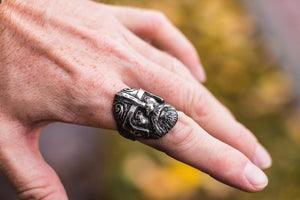 Viking Ring Sterling Silver Scandinavian Ring Norse Jewelry - vikingworkshop