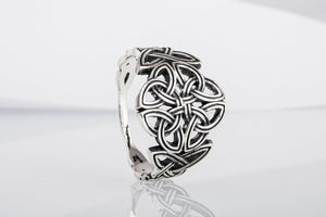 Celtic Ornament Ring Handmade Sterling Silver Celtic Ring - vikingworkshop