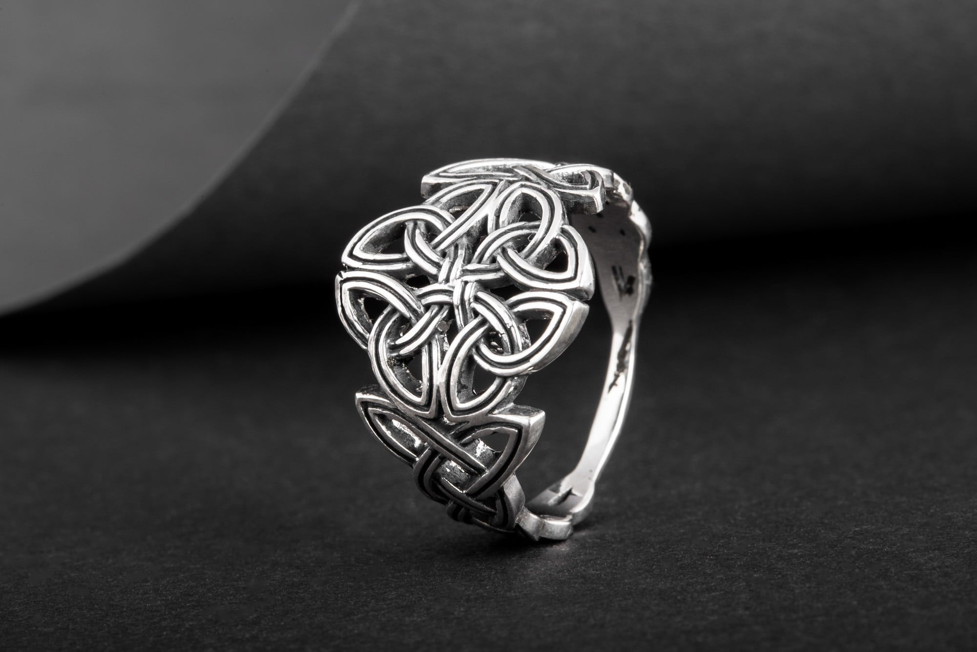 Celtic Ornament Ring Handmade Sterling Silver Celtic Ring - vikingworkshop