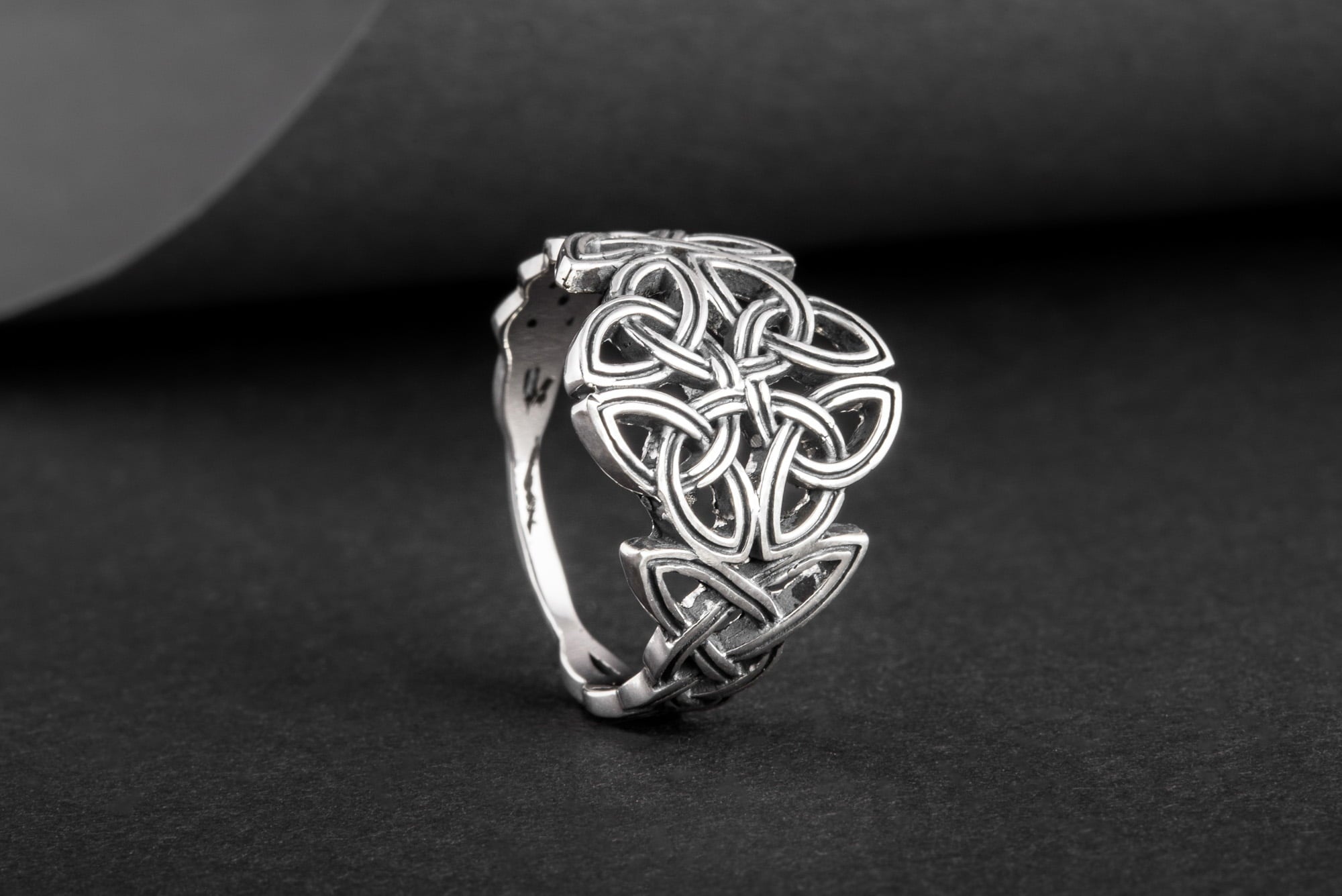 Celtic Ornament Ring Handmade Sterling Silver Celtic Ring - vikingworkshop