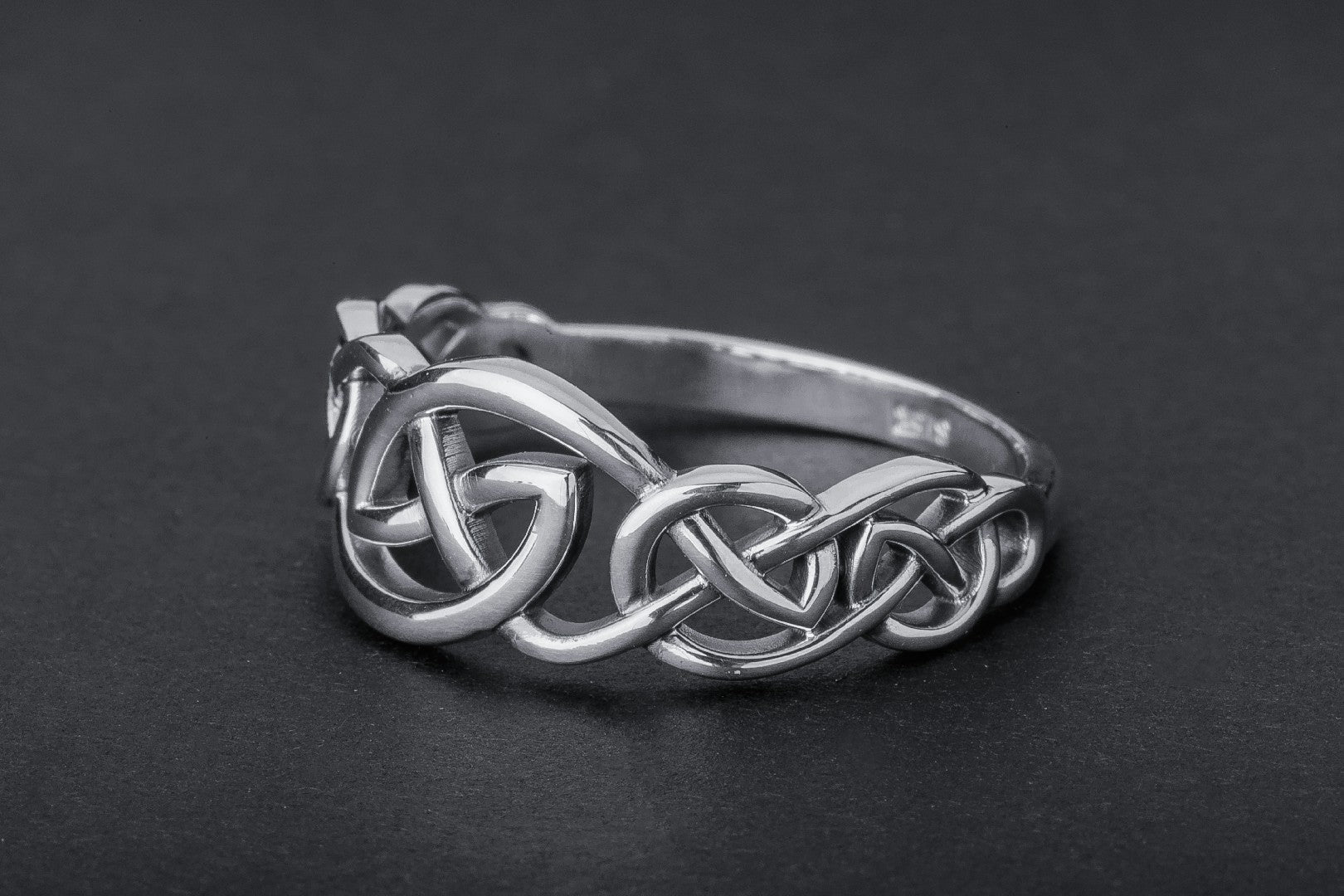 Celtic Ornament Ring Sterling Silver Handcrafted Celtic Jewelry - vikingworkshop