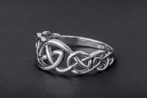 Celtic Ornament Ring Sterling Silver Handcrafted Celtic Jewelry - vikingworkshop