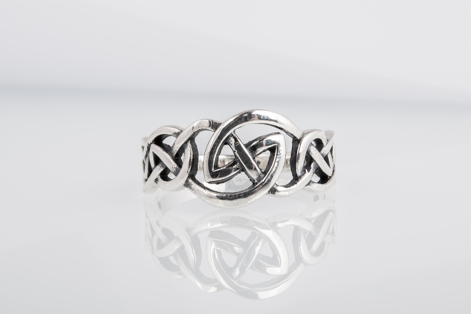 Celtic Ornament Ring Sterling Silver Handcrafted Celtic Jewelry - vikingworkshop