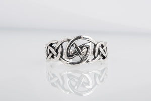 Celtic Ornament Ring Sterling Silver Handcrafted Celtic Jewelry - vikingworkshop