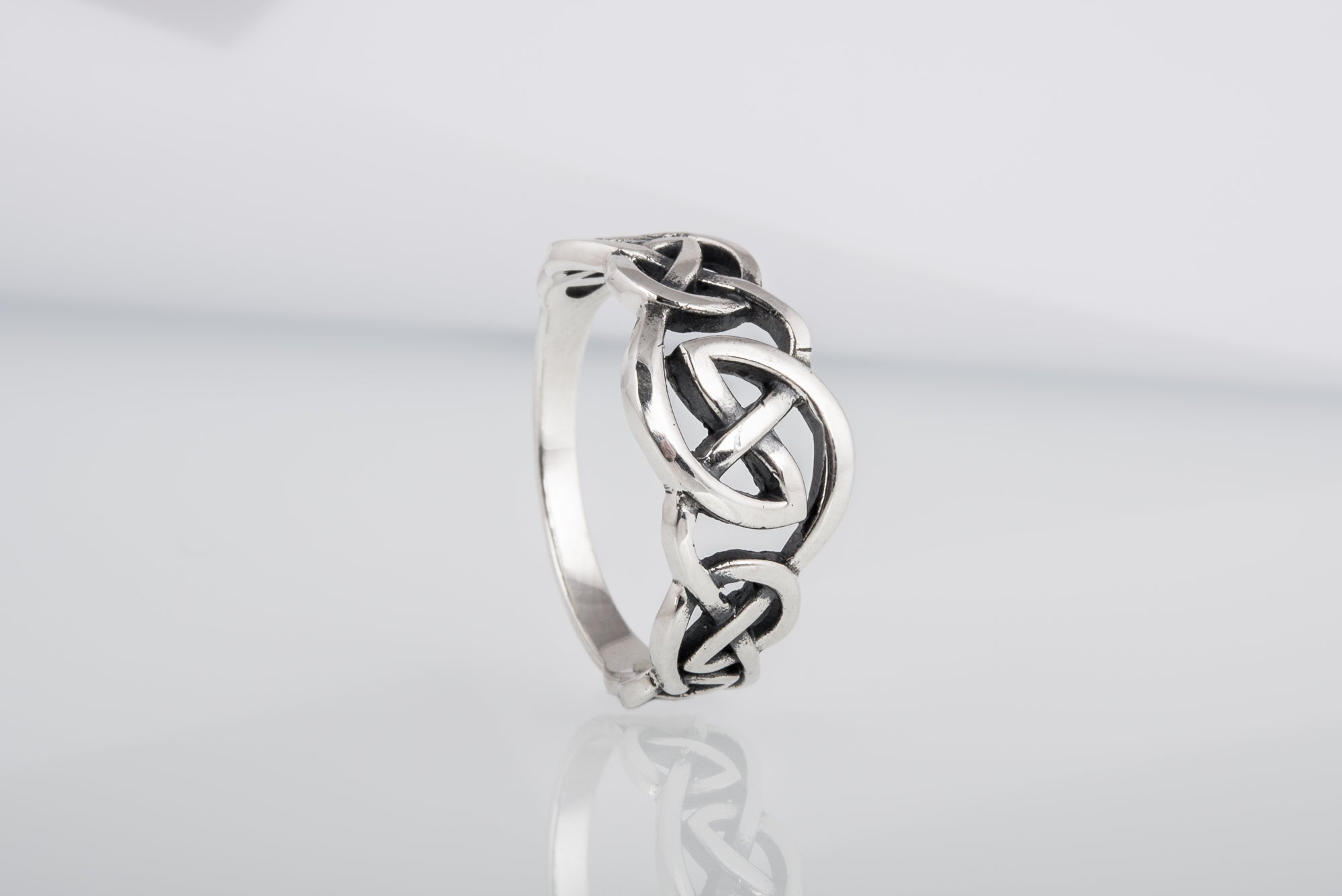 Celtic Ornament Ring Sterling Silver Handcrafted Celtic Jewelry - vikingworkshop