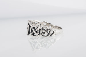 Celtic Ornament Ring Sterling Silver Handcrafted Celtic Jewelry - vikingworkshop