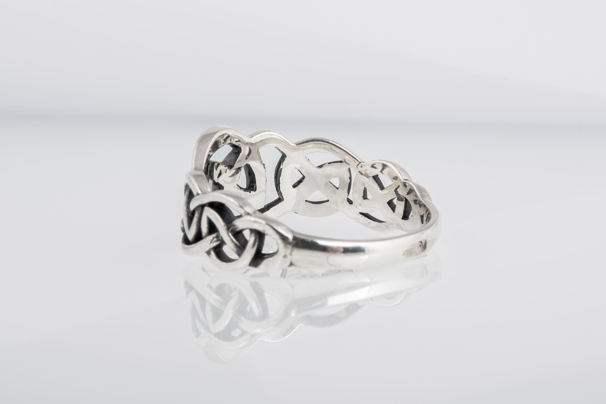 Celtic Ornament Ring Sterling Silver Handcrafted Celtic Jewelry - vikingworkshop