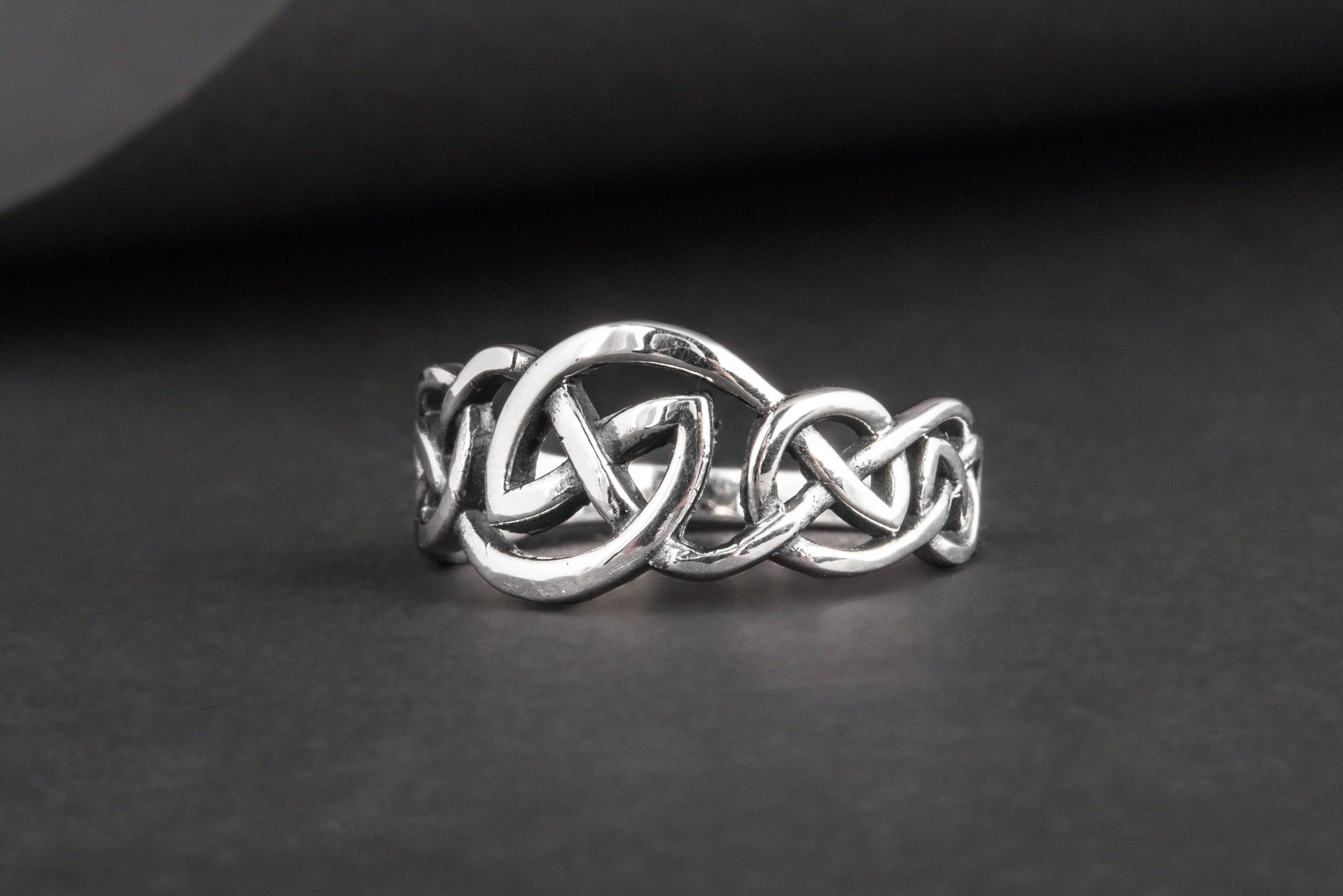 Celtic Ornament Ring Sterling Silver Handcrafted Celtic Jewelry - vikingworkshop