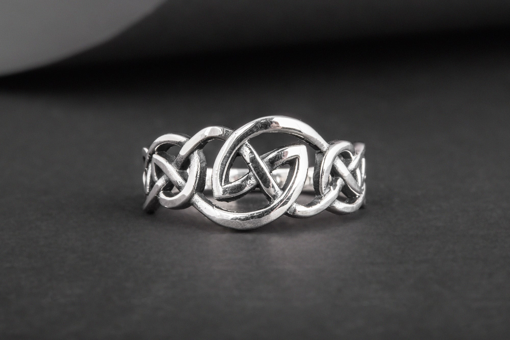 Celtic Ornament Ring Sterling Silver Handcrafted Celtic Jewelry - vikingworkshop