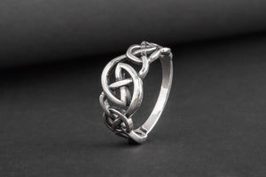 Celtic Ornament Ring Sterling Silver Handcrafted Celtic Jewelry - vikingworkshop