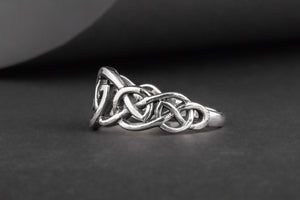 Celtic Ornament Ring Sterling Silver Handcrafted Celtic Jewelry - vikingworkshop